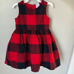 Baby girls plaid holiday dress